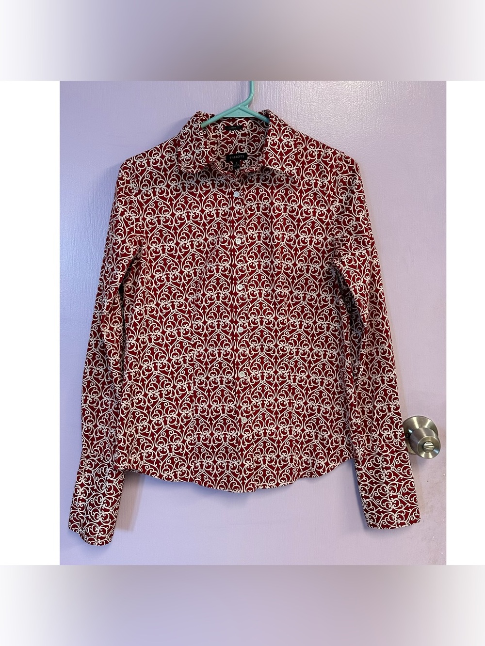Talbots Button-down Floral Shirt Size 6